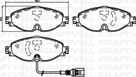 KRAFTVOLL GERMANY 07010062 - Kit de plaquettes de frein, frein à disque cwaw.fr