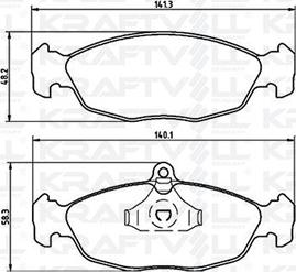 KRAFTVOLL GERMANY 07010009 - Kit de plaquettes de frein, frein à disque cwaw.fr