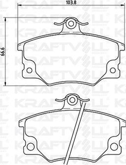 KRAFTVOLL GERMANY 07010006 - Kit de plaquettes de frein, frein à disque cwaw.fr