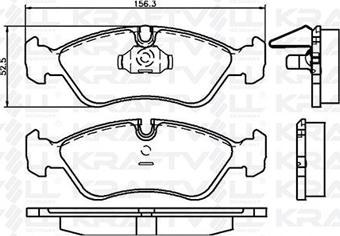 KRAFTVOLL GERMANY 07010008 - Kit de plaquettes de frein, frein à disque cwaw.fr