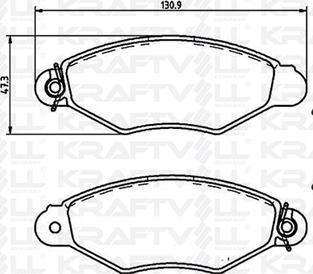 KRAFTVOLL GERMANY 07010011 - Kit de plaquettes de frein, frein à disque cwaw.fr