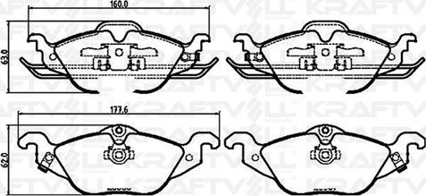 KRAFTVOLL GERMANY 07010013 - Kit de plaquettes de frein, frein à disque cwaw.fr