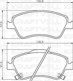 KRAFTVOLL GERMANY 07010088 - Kit de plaquettes de frein, frein à disque cwaw.fr