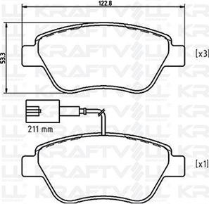 KRAFTVOLL GERMANY 07010034 - Kit de plaquettes de frein, frein à disque cwaw.fr