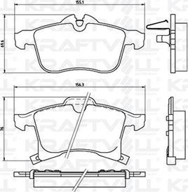 KRAFTVOLL GERMANY 07010036 - Kit de plaquettes de frein, frein à disque cwaw.fr