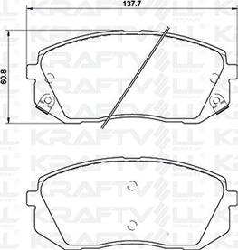 KRAFTVOLL GERMANY 07010100 - Kit de plaquettes de frein, frein à disque cwaw.fr