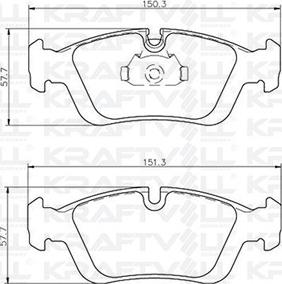 KRAFTVOLL GERMANY 07010110 - Kit de plaquettes de frein, frein à disque cwaw.fr