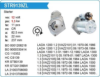 Krauf STR9139ZL - Démarreur cwaw.fr