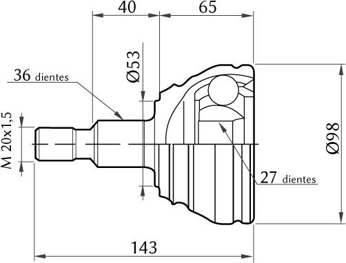 KSH EUROPE 1860.0068016 - Jeu de joints, arbre de transmission cwaw.fr