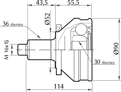 KSH EUROPE 1860.0068010 - Jeu de joints, arbre de transmission cwaw.fr