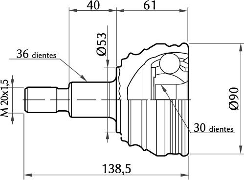 KSH EUROPE 1860.0068012 - Jeu de joints, arbre de transmission cwaw.fr