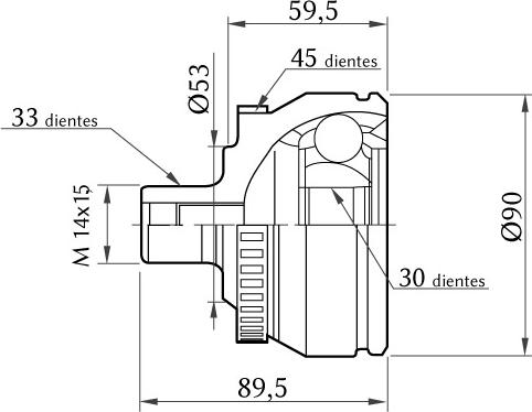 KSH EUROPE 1860.0068017 - Jeu de joints, arbre de transmission cwaw.fr