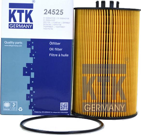 KTK GERMANY 24525 - Filtre à huile cwaw.fr