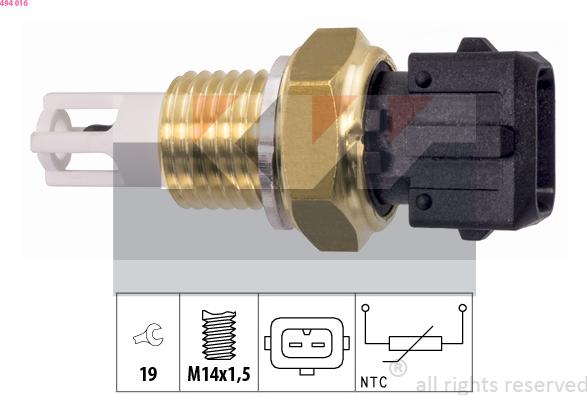 KW 494 016 - Capteur, température de l'air d'admission cwaw.fr