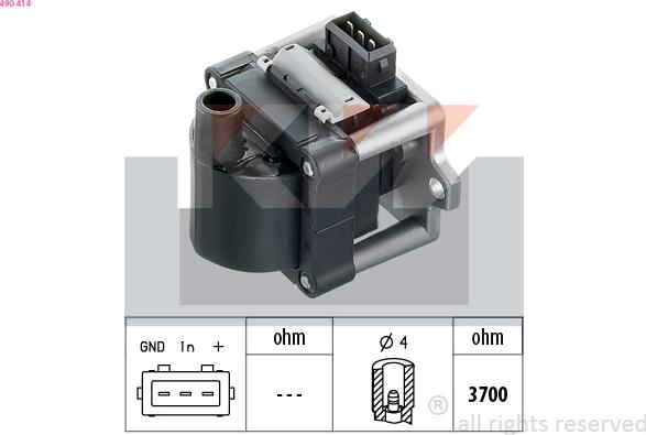 KW 490 414 - Bobine d'allumage cwaw.fr