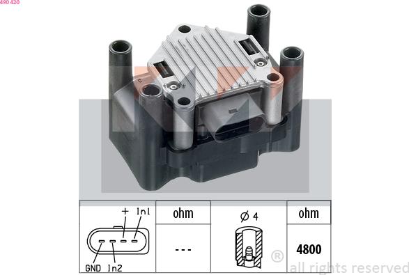 KW 490 420 - Bobine d'allumage cwaw.fr