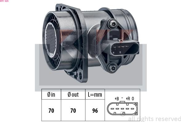 KW 491 325 - Débitmètre de masse d'air cwaw.fr