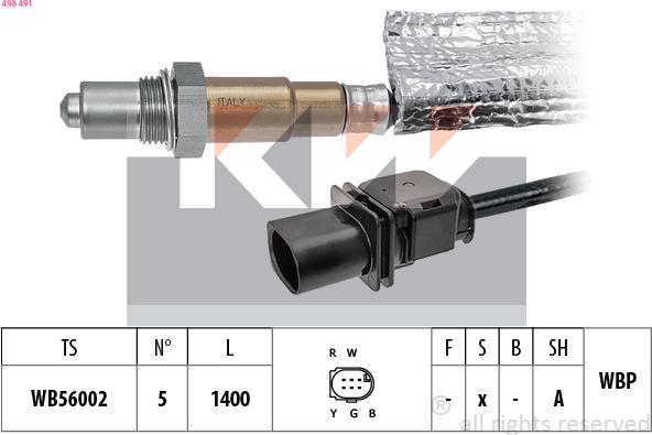 KW 498 491 - Sonde lambda cwaw.fr