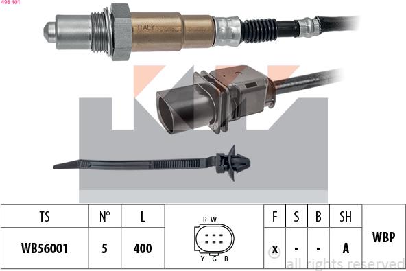 KW 498 401 - Sonde lambda cwaw.fr