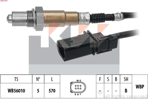 KW 498 597 - Sonde lambda cwaw.fr