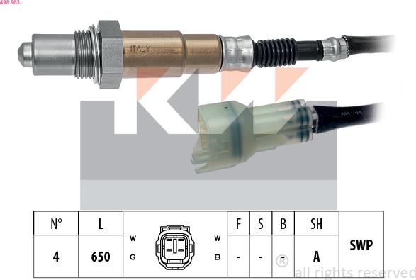 KW 498 563 - Sonde lambda cwaw.fr