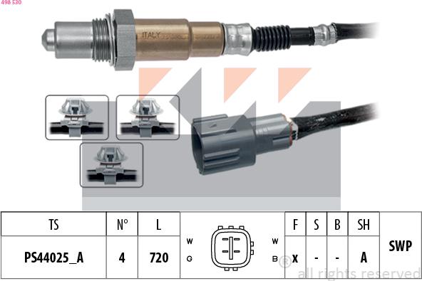 KW 498 530 - Sonde lambda cwaw.fr