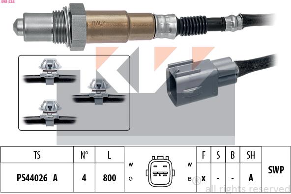 KW 498 525 - Sonde lambda cwaw.fr