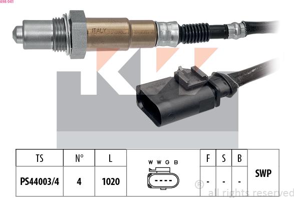 KW 498 041 - Sonde lambda cwaw.fr