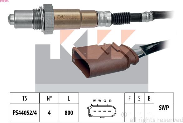 KW 498 055 - Sonde lambda cwaw.fr