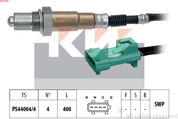 KW 498 068 - Sonde lambda cwaw.fr