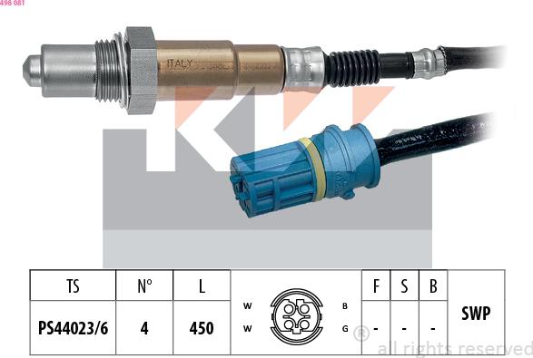 KW 498 081 - Sonde lambda cwaw.fr