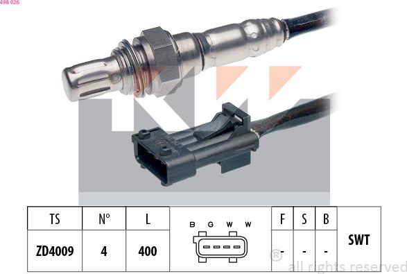 KW 498 026 - Sonde lambda cwaw.fr