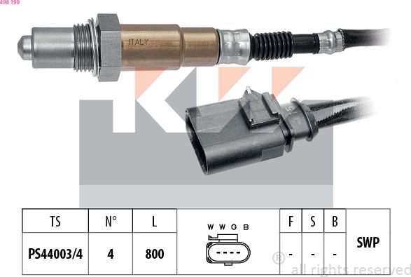 KW 498 199 - Sonde lambda cwaw.fr