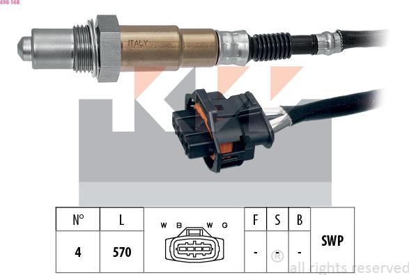 KW 498 168 - Sonde lambda cwaw.fr