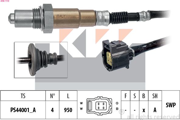 KW 498 110 - Sonde lambda cwaw.fr