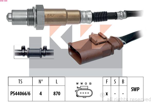 KW 498 189 - Sonde lambda cwaw.fr