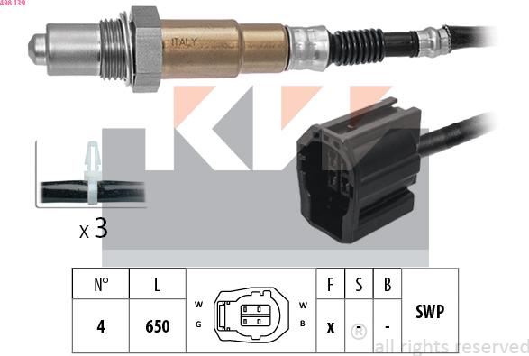 KW 498 139 - Sonde lambda cwaw.fr