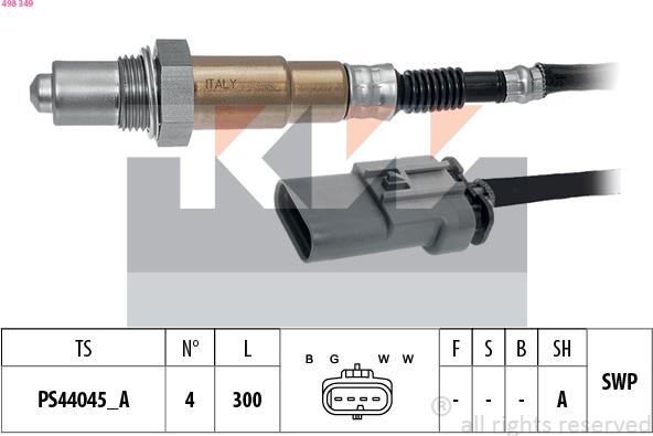 KW 498 349 - Sonde lambda cwaw.fr