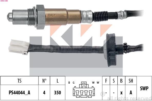 KW 498 340 - Sonde lambda cwaw.fr