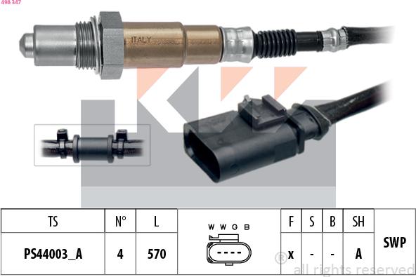 KW 498 347 - Sonde lambda cwaw.fr