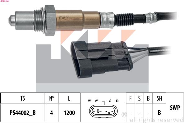 KW 498 353 - Sonde lambda cwaw.fr