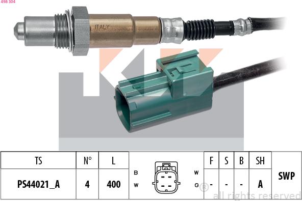 KW 498 304 - Sonde lambda cwaw.fr