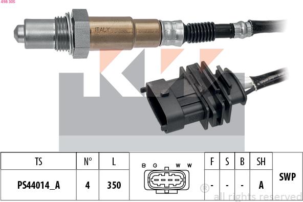 KW 498 305 - Sonde lambda cwaw.fr