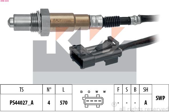 KW 498 334 - Sonde lambda cwaw.fr