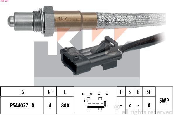 KW 498 335 - Sonde lambda cwaw.fr