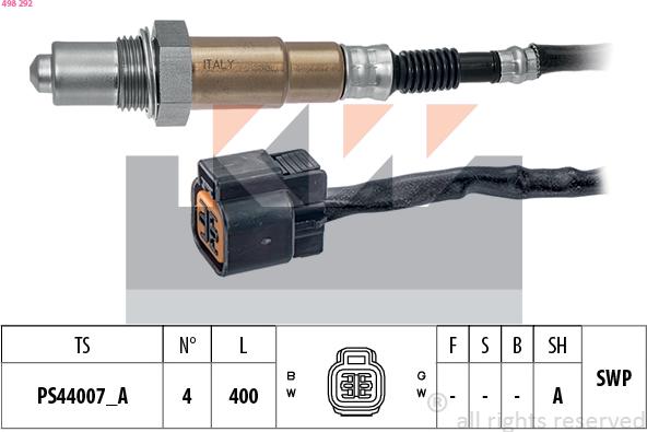 KW 498 292 - Sonde lambda cwaw.fr