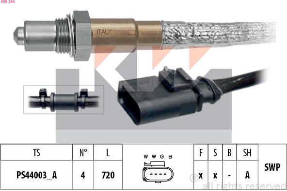 KW 498 244 - Sonde lambda cwaw.fr