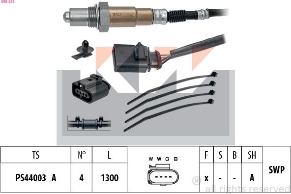 KW 498 245 - Sonde lambda cwaw.fr