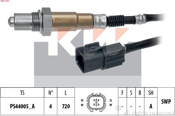 KW 498 259 - Sonde lambda cwaw.fr