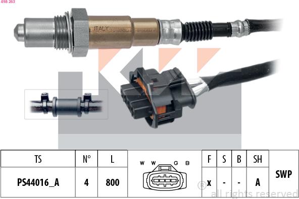 KW 498 263 - Sonde lambda cwaw.fr